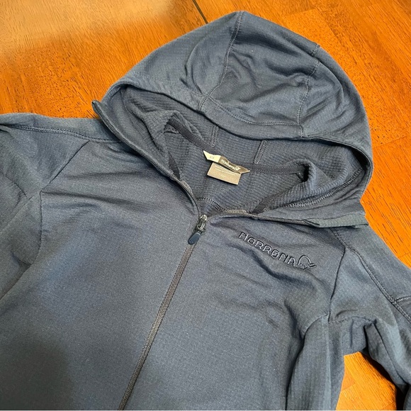 Norrona Falketind Womens XS Small Full Zip Hooded Polartec Jacket Navy Blue - Picture 1 of 13